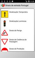 Road signs Portugal پوسٹر