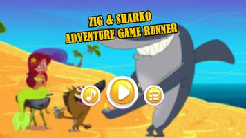 Zig & Sharko Game Runner Heros Affiche