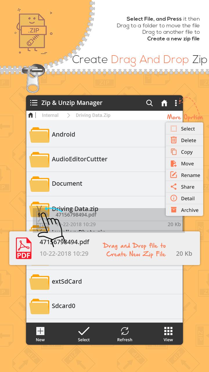 Zip File Extractor File Compressor, Unzip, Unrar APK für Android