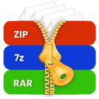 Icona zip decomprimi l'estrattore