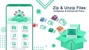 Zip Unzip File Reader & Manager Rar File Extractor পোস্টার