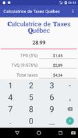 Calculatrice de taxes Québec capture d'écran 1