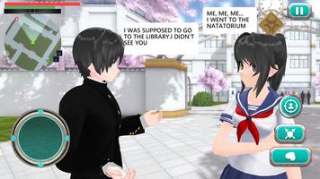Anime Girl 3D: School Simulator Game-poster