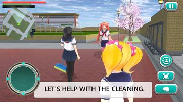 Anime Girl 3D: School Simulator Game screenshot 2