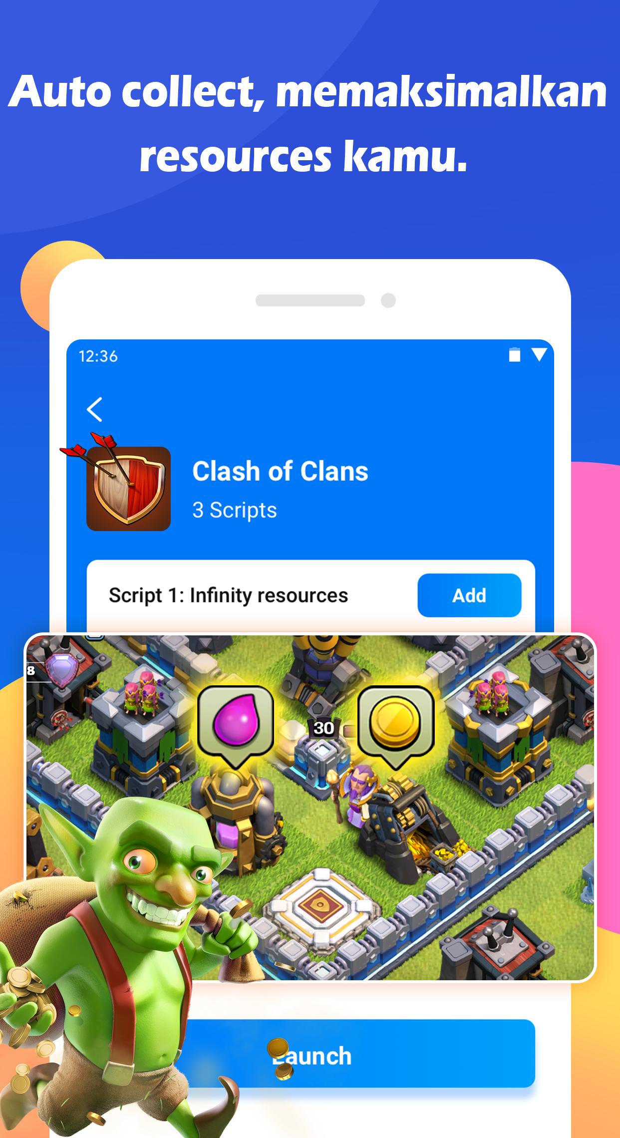 FlashDog Auto Click Clash of Clans & Clash Royal untuk Android 1