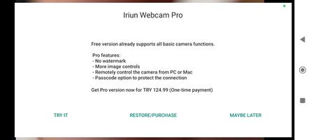 Iriun 4K Webcam for PC and Mac スクリーンショット 1