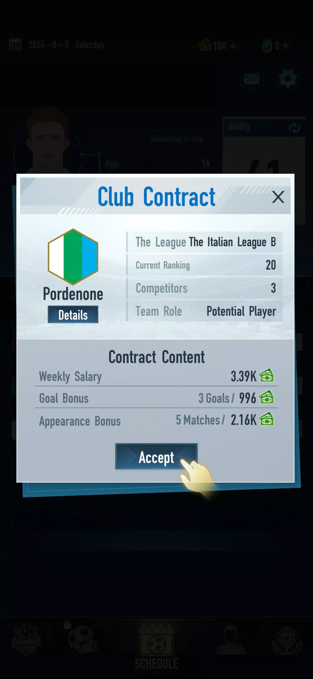 Football Career – Soccer games