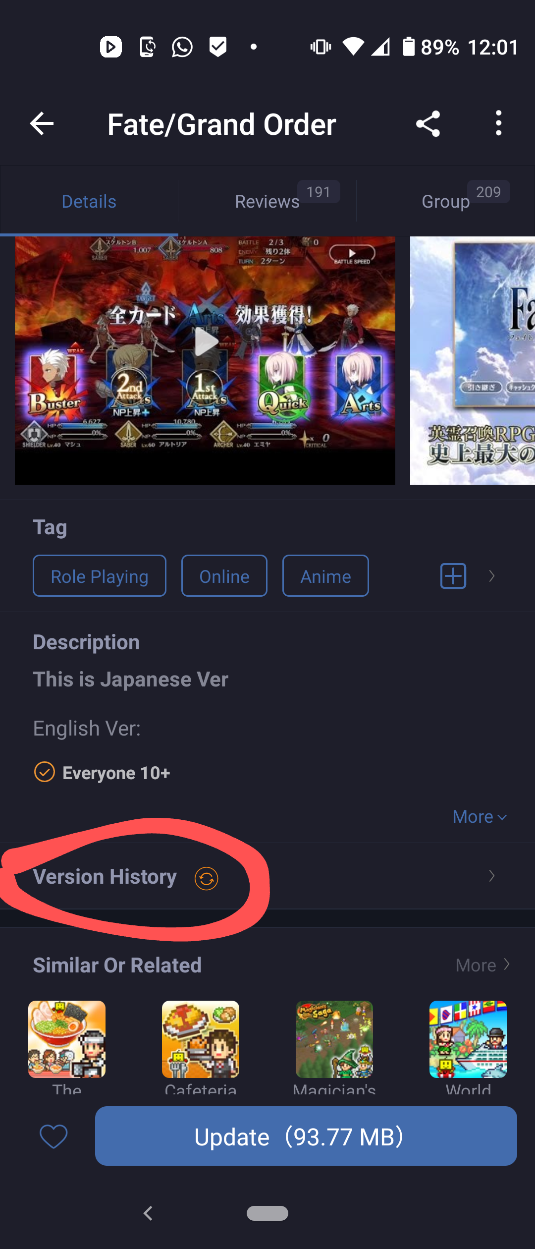 Mediocre player add a post under fate grand order discussion group