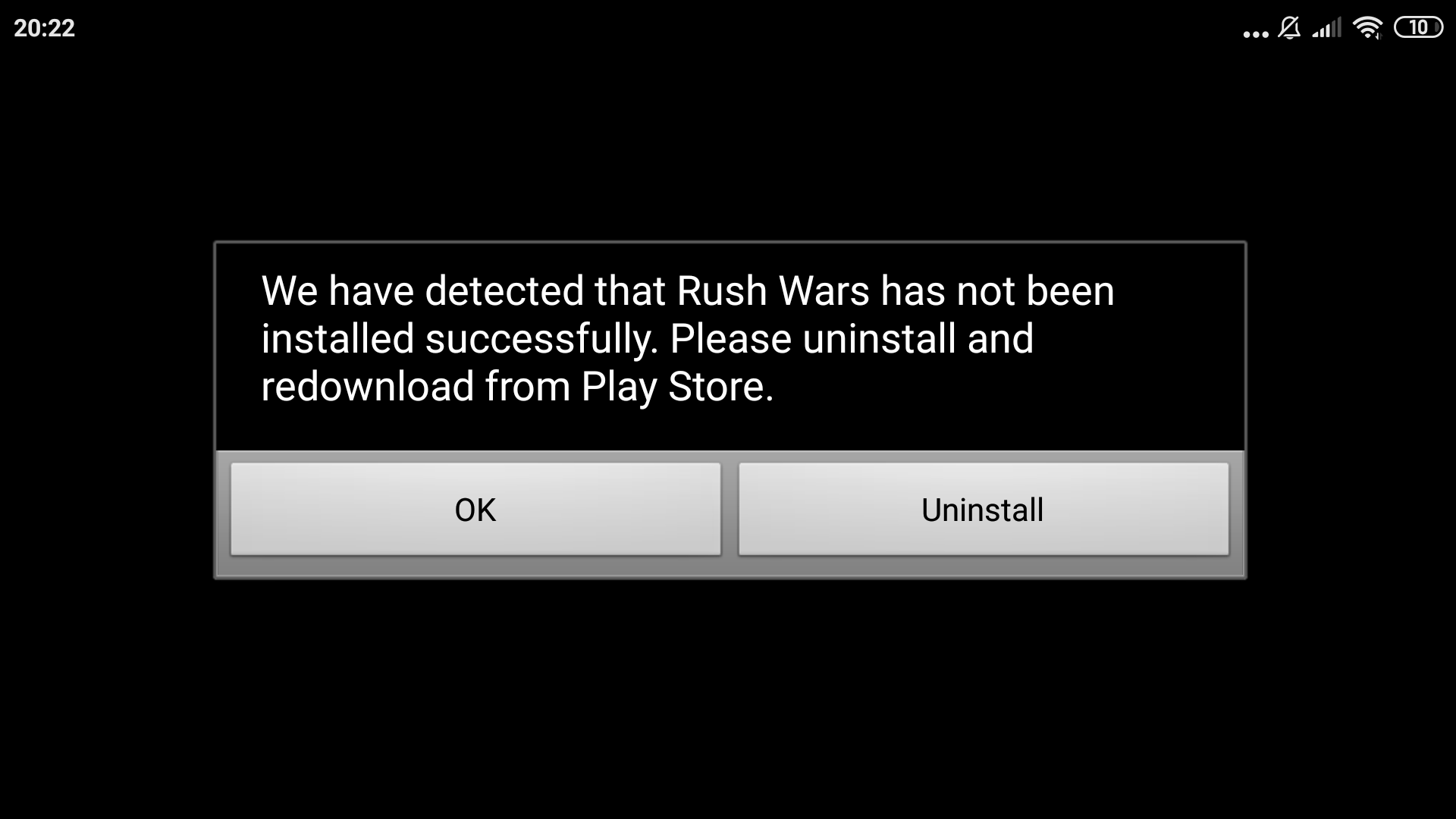 Game is not installed. We have detected that Brawl Stars has not been installed successfully.